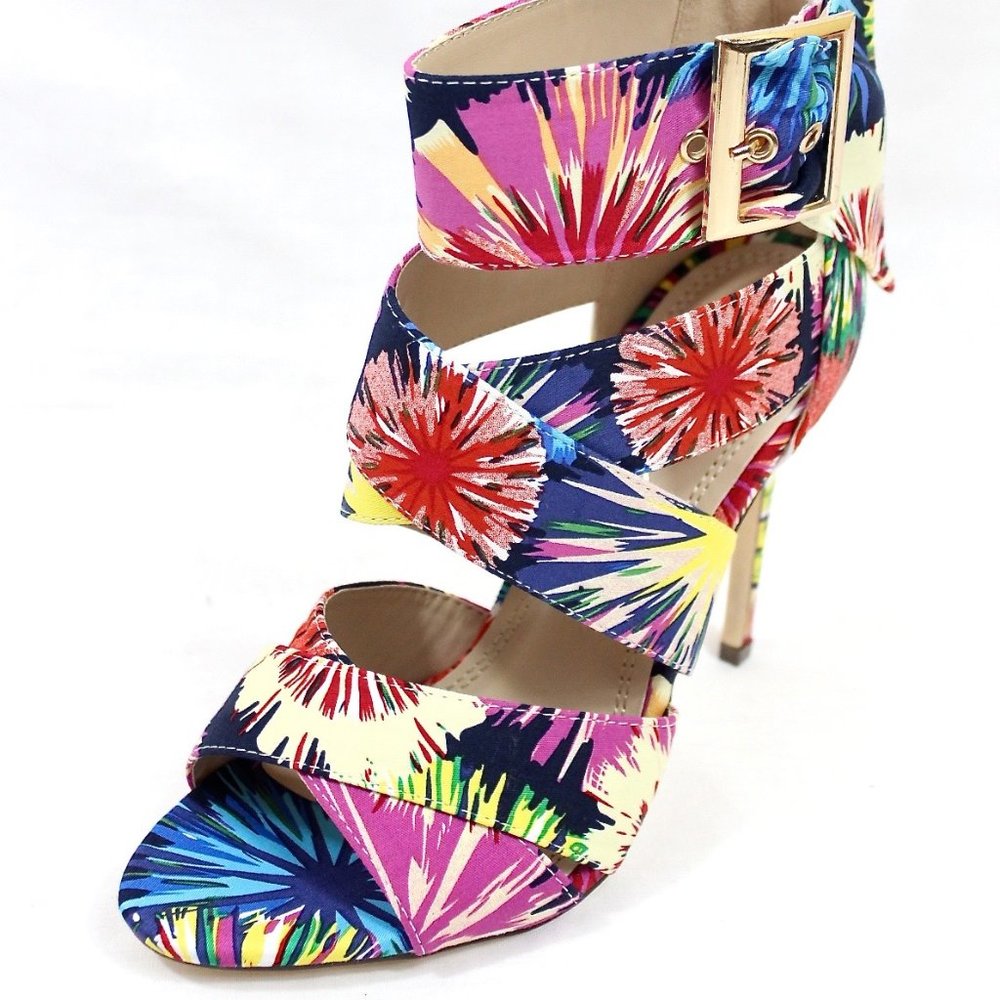 Strappy Open Toe Stiletto Sandals Dressy Heels - Picture 2 of 5